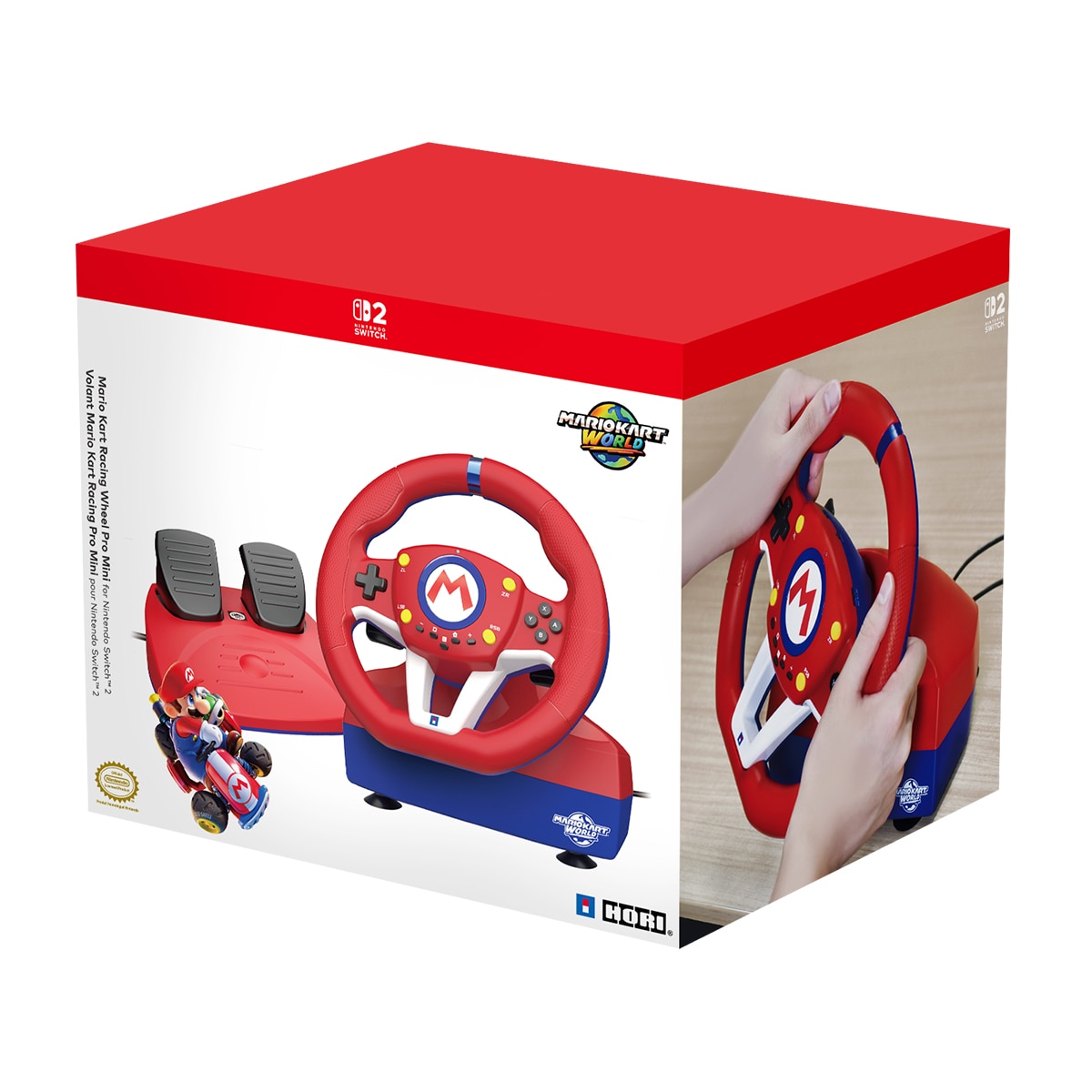 Volante Mario Kart Pro Mini para Nintendo Switch 2 Rojo / Azul-6