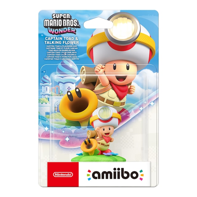 Imagen 0 de Amiibo Capitán Toad con Flor Parlante Super Mario Bros. Wonder + Encuentro en el Parque Belabel Nintendo Switch 2