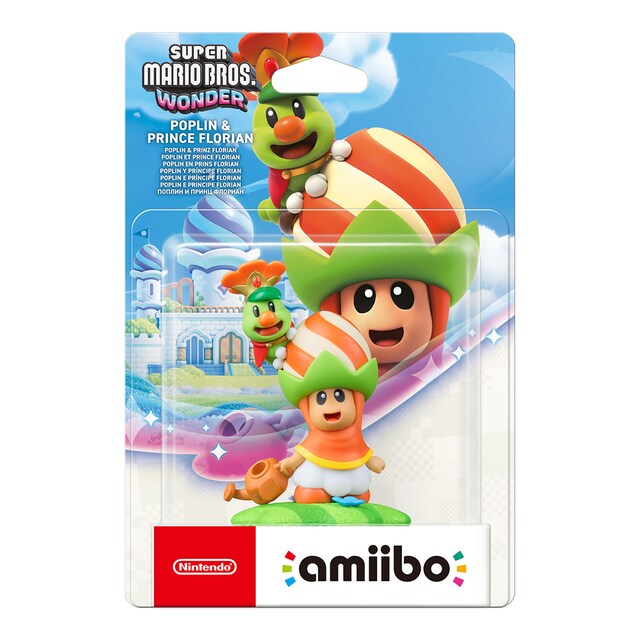 Imagen 0 de Amiibo Poplin & prince Florian Super Mario Bros. Wonder + Encuentro en el Parque Belabel Nintendo Switch 2