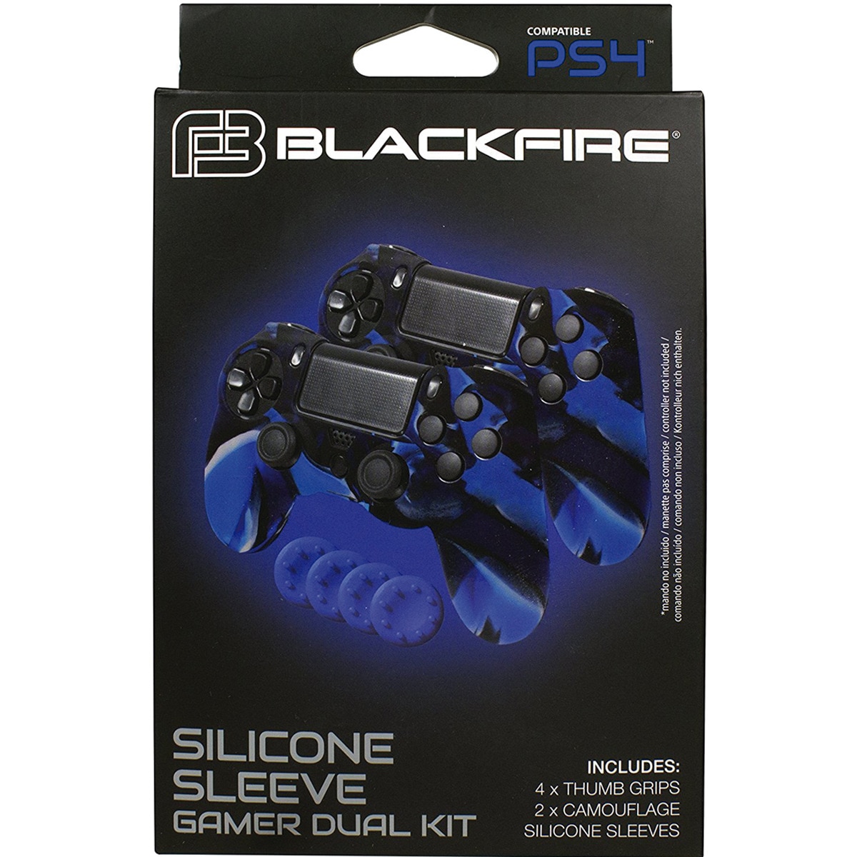 Comando Blackfire Silicone Sleeve Gamer Dual Kit - PlayStation 4 1