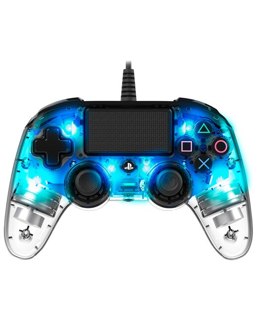 Imagem 0 de Comando Wired Compact Controller Iluminado Azul Transparente - PlayStation 4