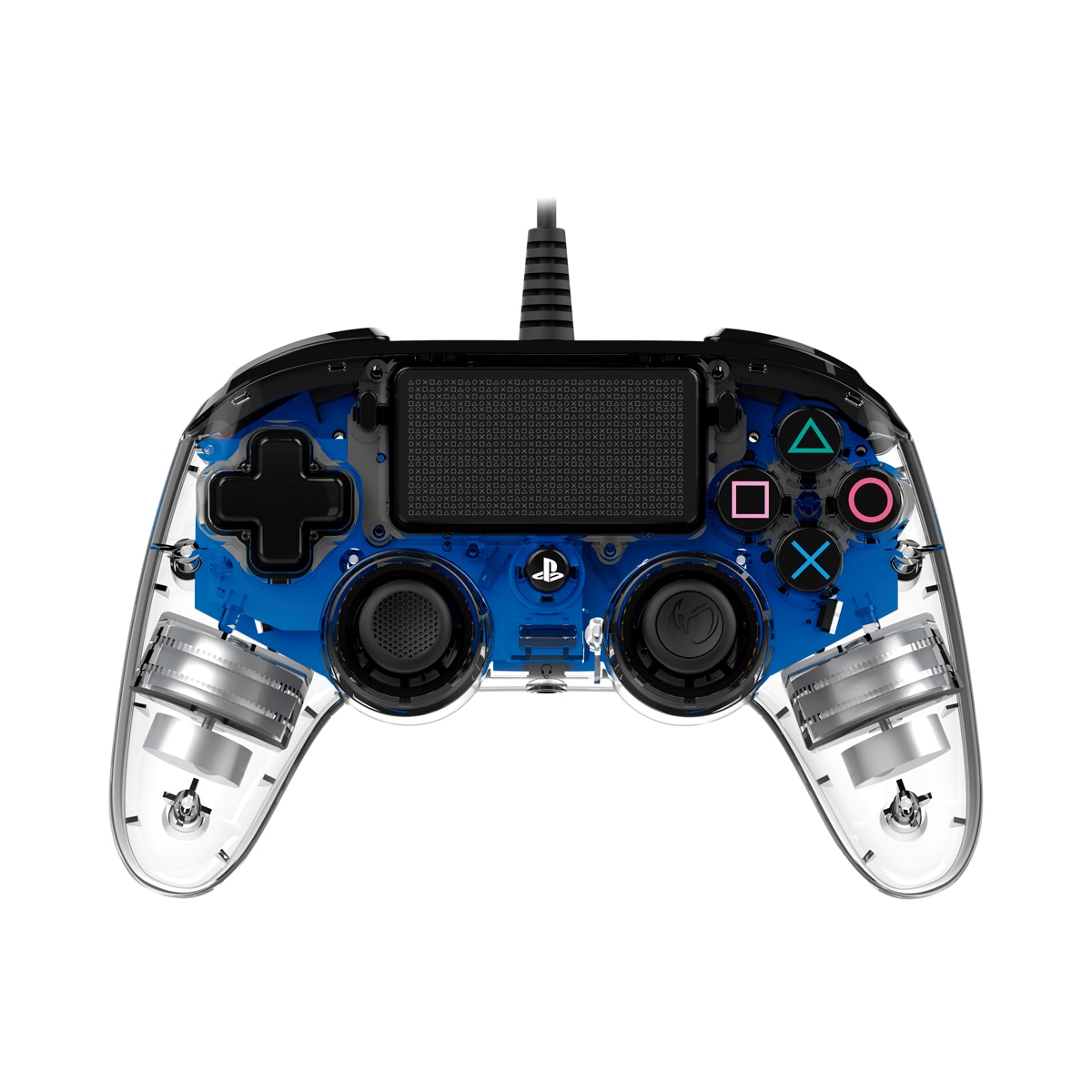 Comando Wired Compact Controller Iluminado Azul Transparente - PlayStation 4 2