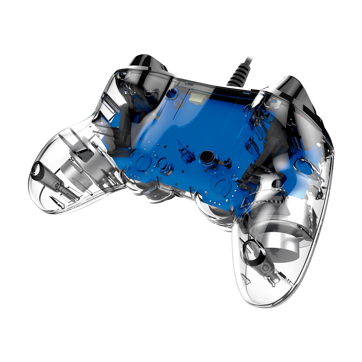 Comando Wired Compact Controller Iluminado Azul Transparente - PlayStation 4 5
