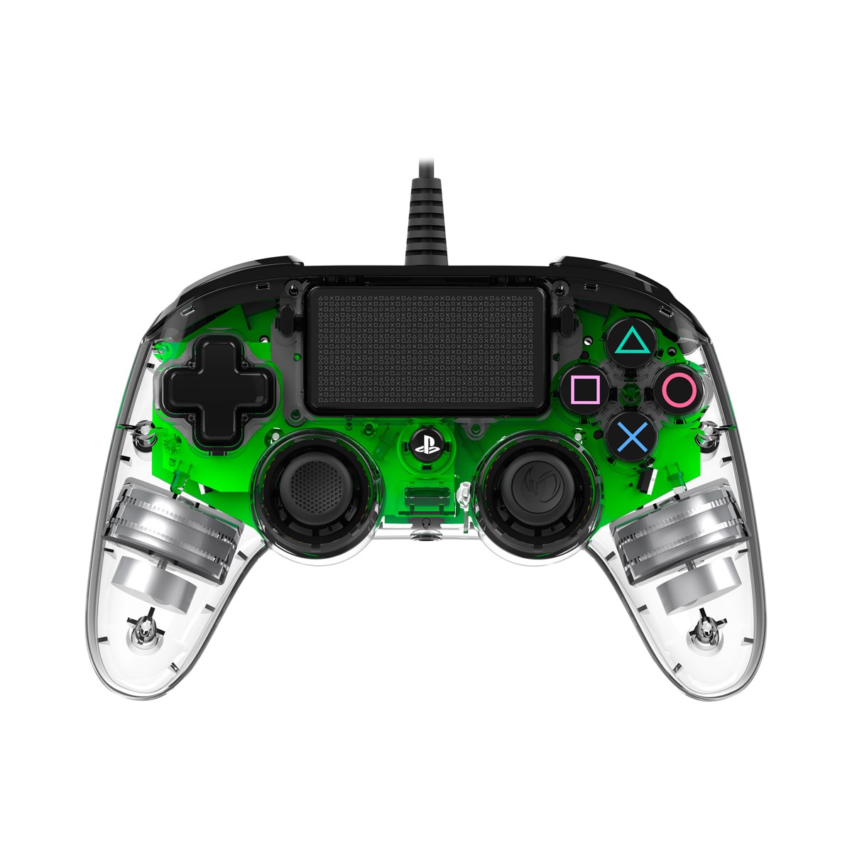 Comando Wired Compact Controller Iluminado Verde Transparente - PlayStation 4 2
