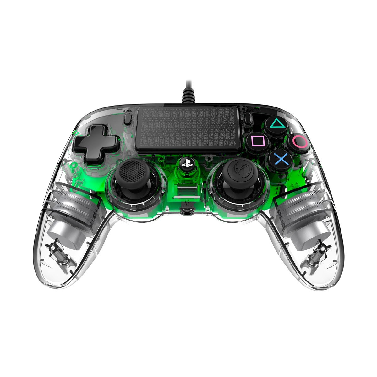 Comando Wired Compact Controller Iluminado Verde Transparente - PlayStation 4 6