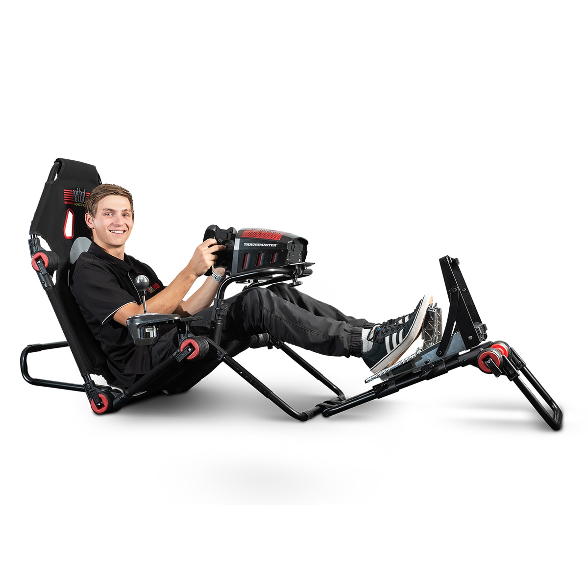 Cadeira Gaming Next Level Racing F-GT Lite Simulator Cockpit Preto / Vermelho-15