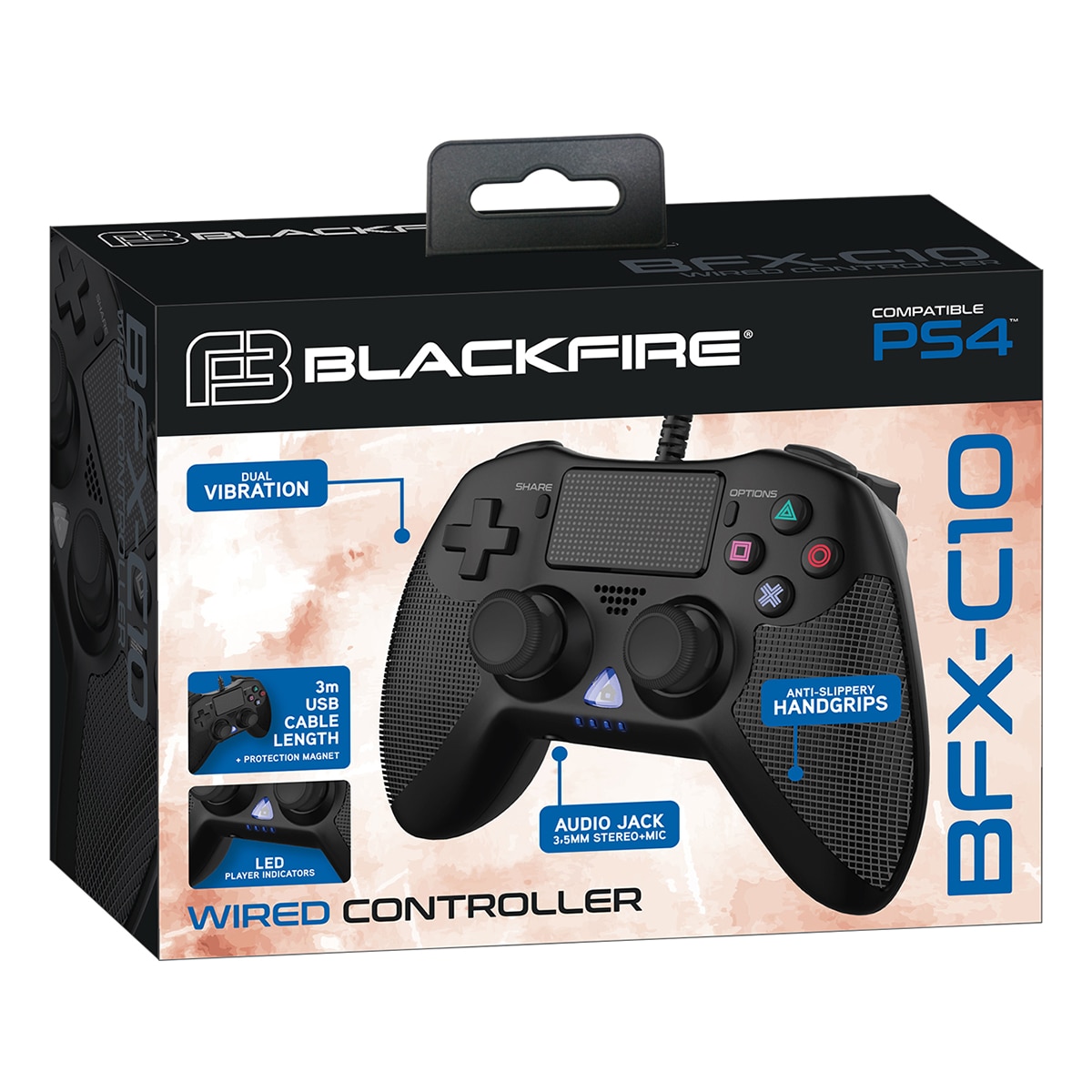 Comando Blackfire Wired 3M Controller BFX-C10 para PS4 Ardistel 4