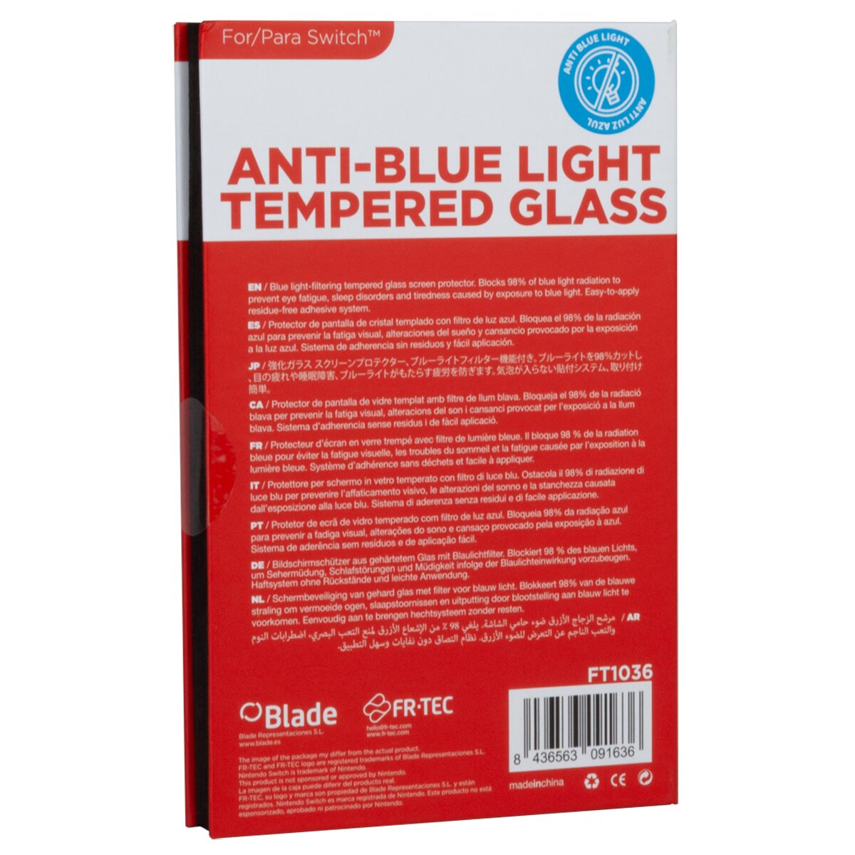 Protector de Ecrã Vidro Temperado Anti-Blue Light - Nintendo Switch 4
