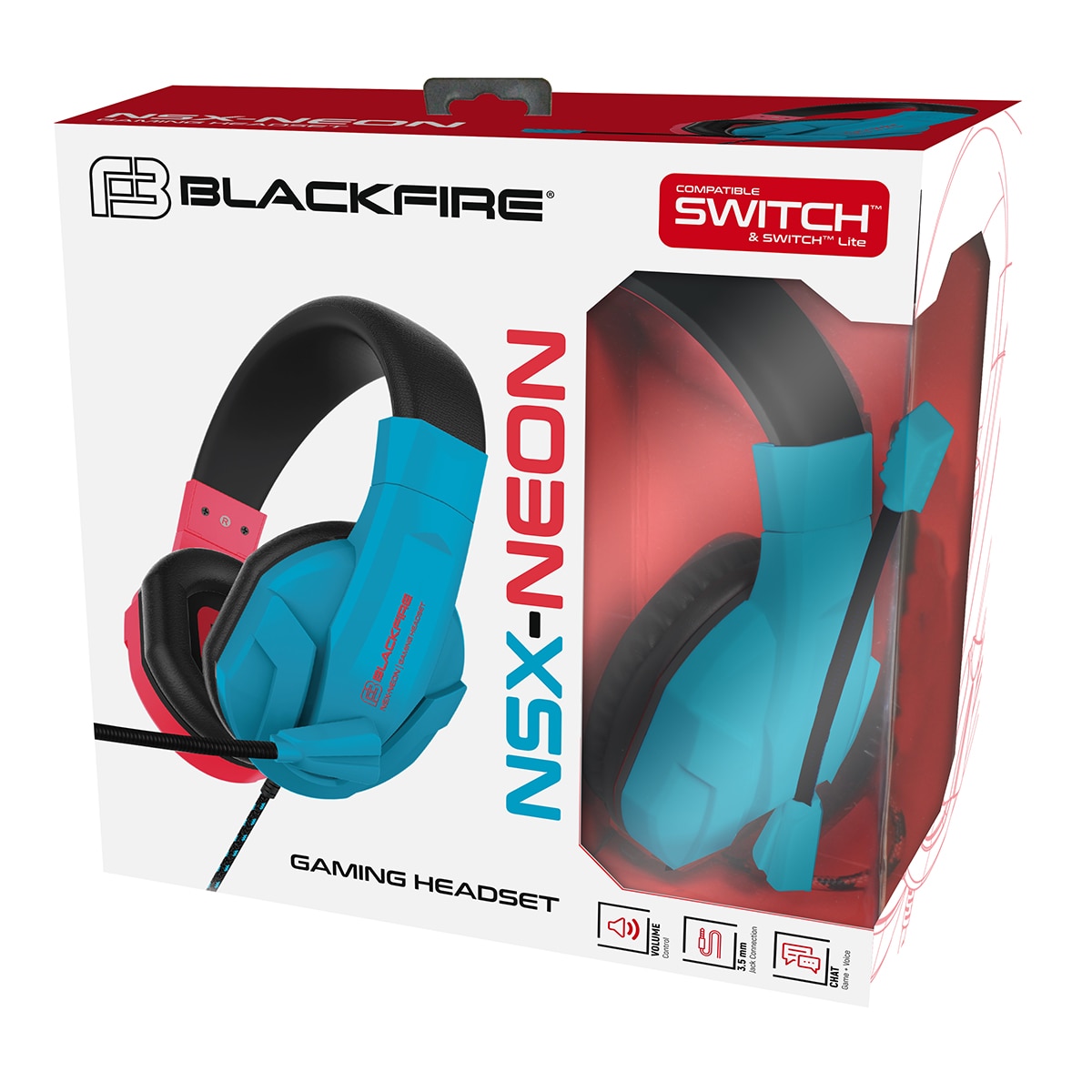 Auscultadores Blackfire Gaming NSX-Neon Nintendo Switch 3