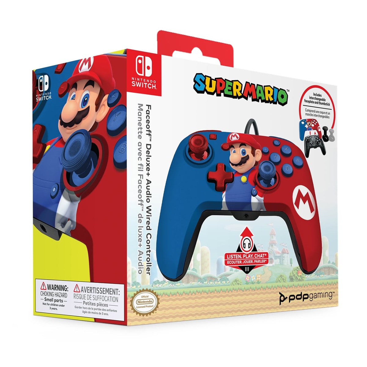 Faceoff Deluxe Wired Mario Licenciado - Nintendo Switch 2