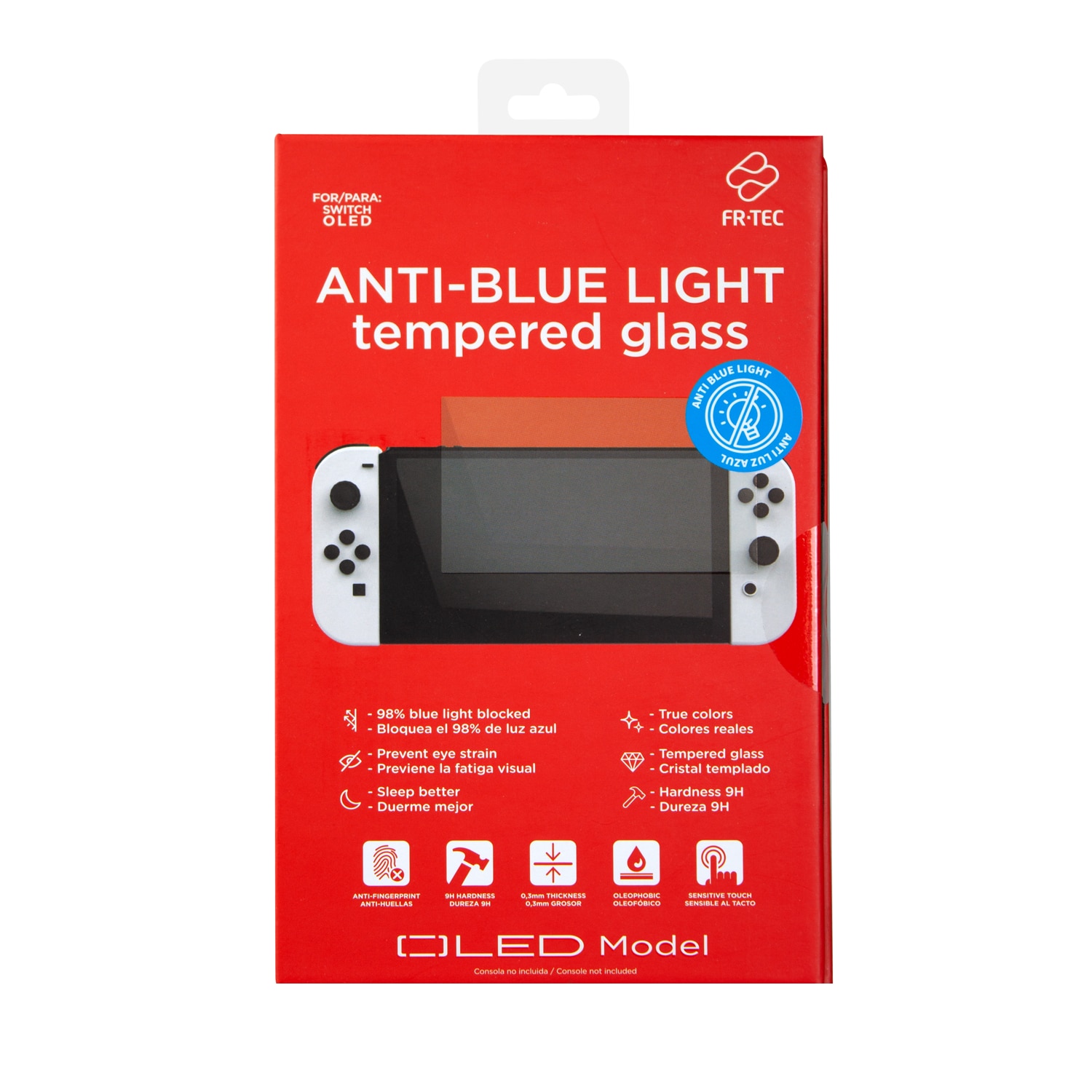 Imagen 0 de Cristal protector pantalla Oled, FR-TEC, templado 9H, anti luz azul