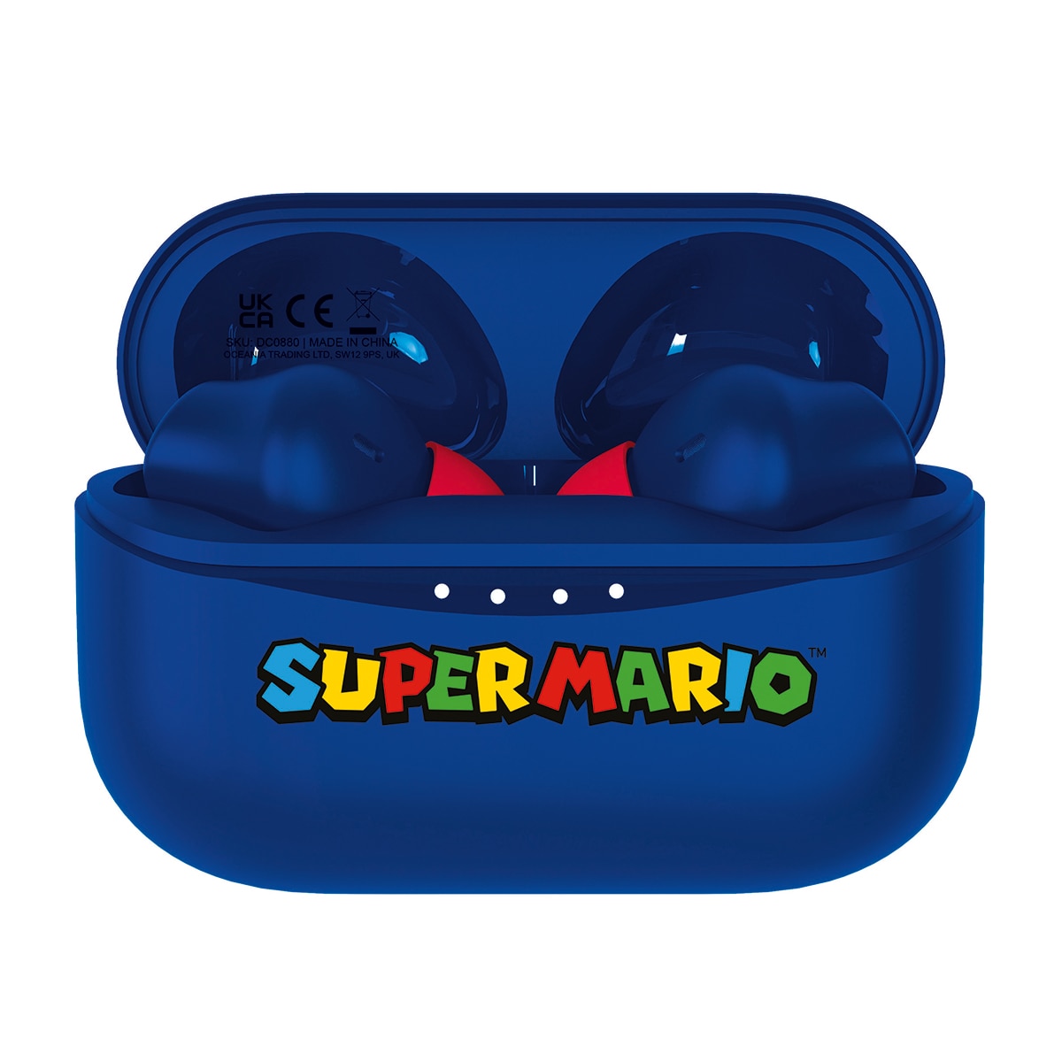 Earpods Super Mario Bluetooth v5.0 con caja de carga azul 3