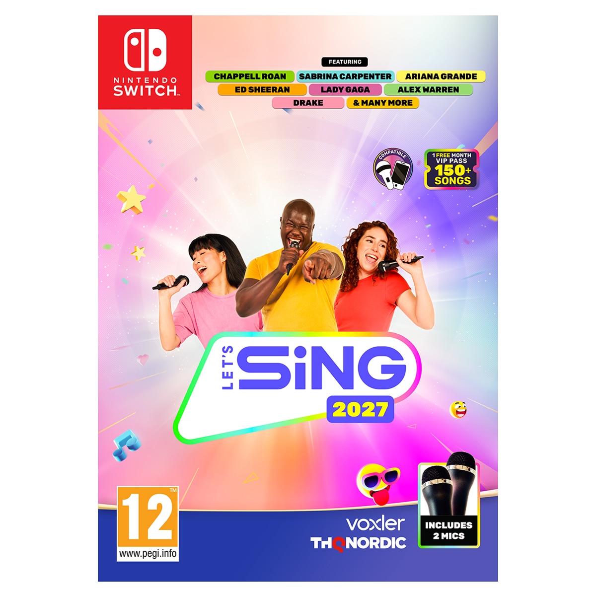 Let´s Sing 2027 + 2 Micrófonos Nintendo Switch.