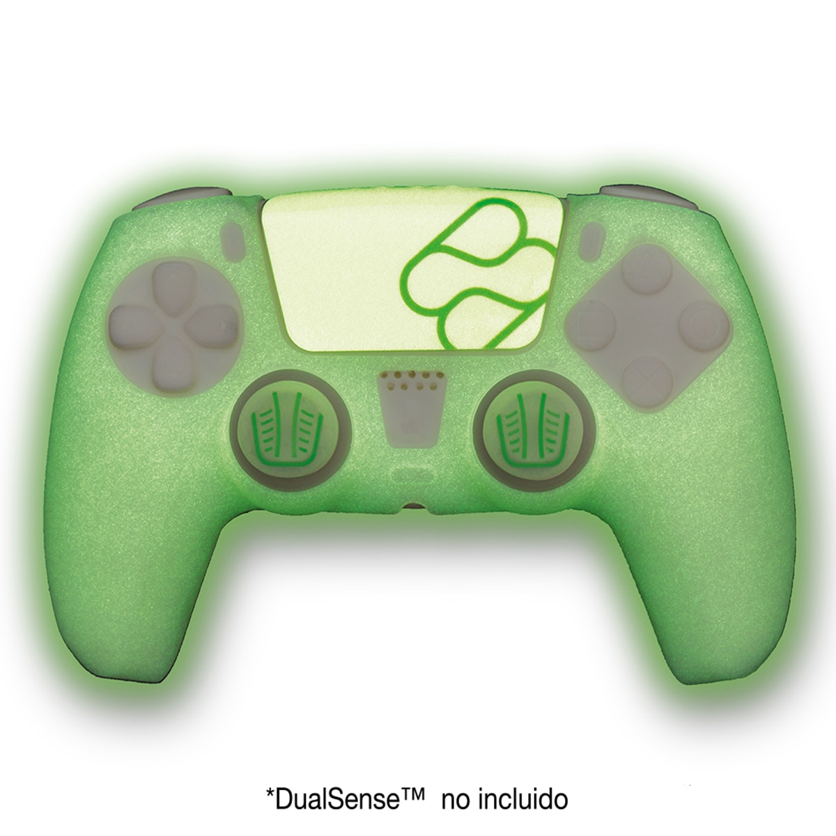 Silicone Skin + Grips + Touchpad Sticker Brilho no Escuro para Comando PlayStation 5 2
