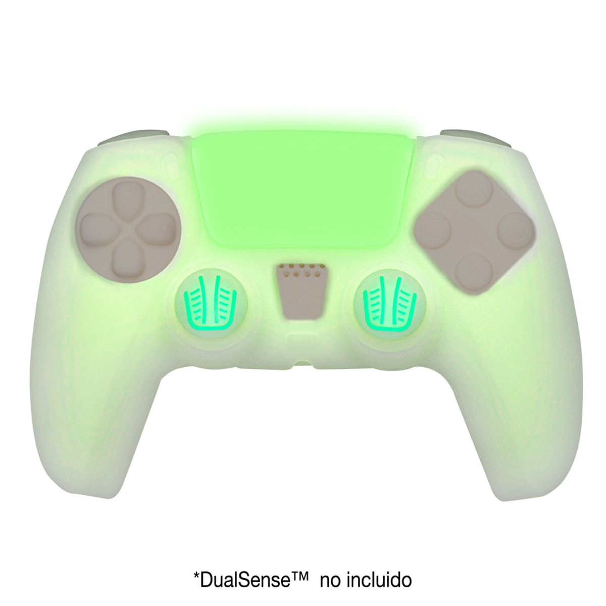 Silicone Skin + Grips + Touchpad Sticker Brilho no Escuro para Comando PlayStation 5 3