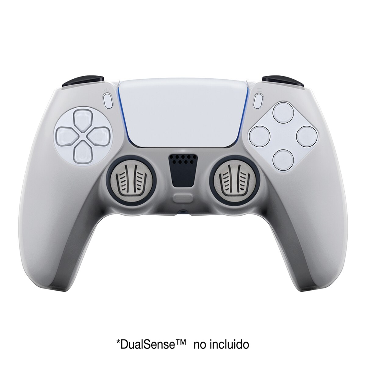 Silicone Skin + Grips + Touchpad Sticker Translúcido para Comando PS5 2