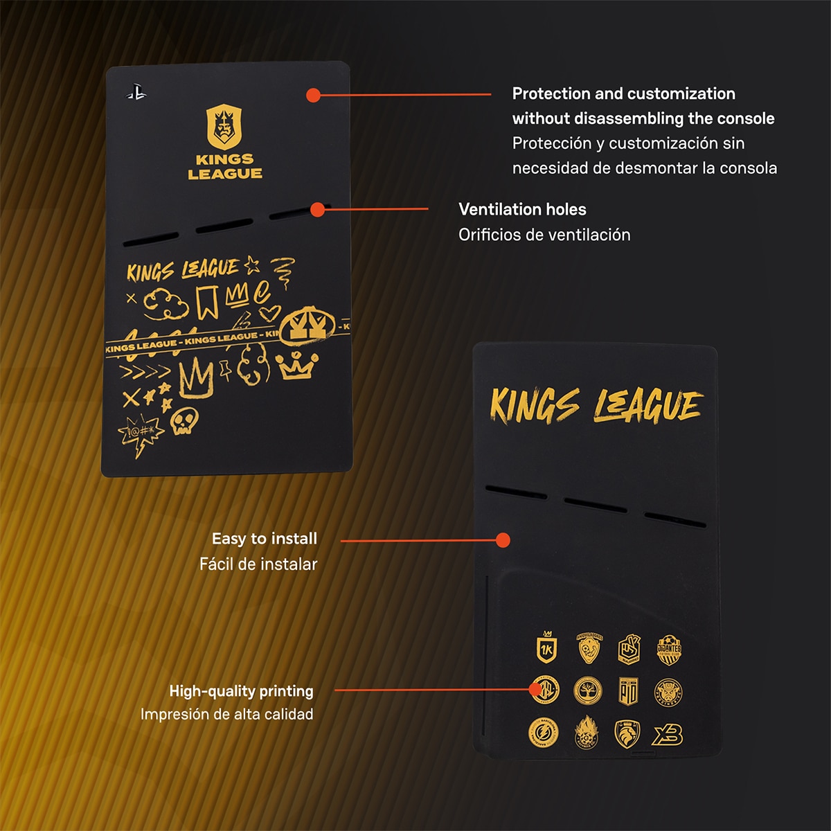 Silicona de protección Kings League para PlayStation 5 4