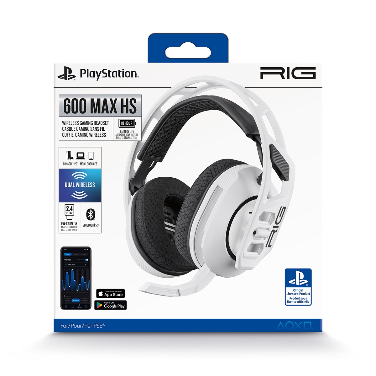 Auriculares Gaming Nacon RIG 600 PRO HS Licencia Oficial PlayStation 4