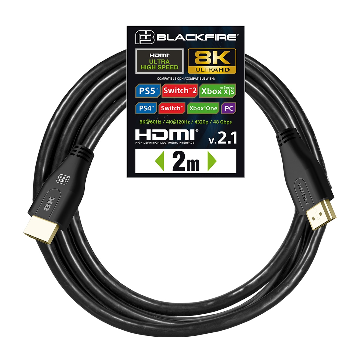 Imagen 2 de Cable Hdmi 2.1 Ardistel Blackfire 8K Ultra HS Negro