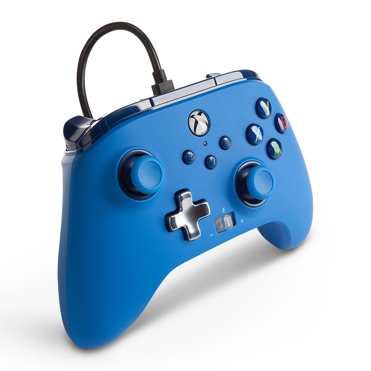 Mando con cable, botones programables y salida de audio de color azul para Xbox series X 2