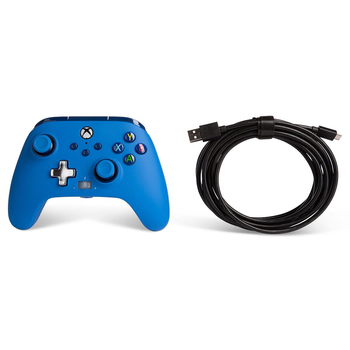 Mando con cable, botones programables y salida de audio de color azul para Xbox series X 8