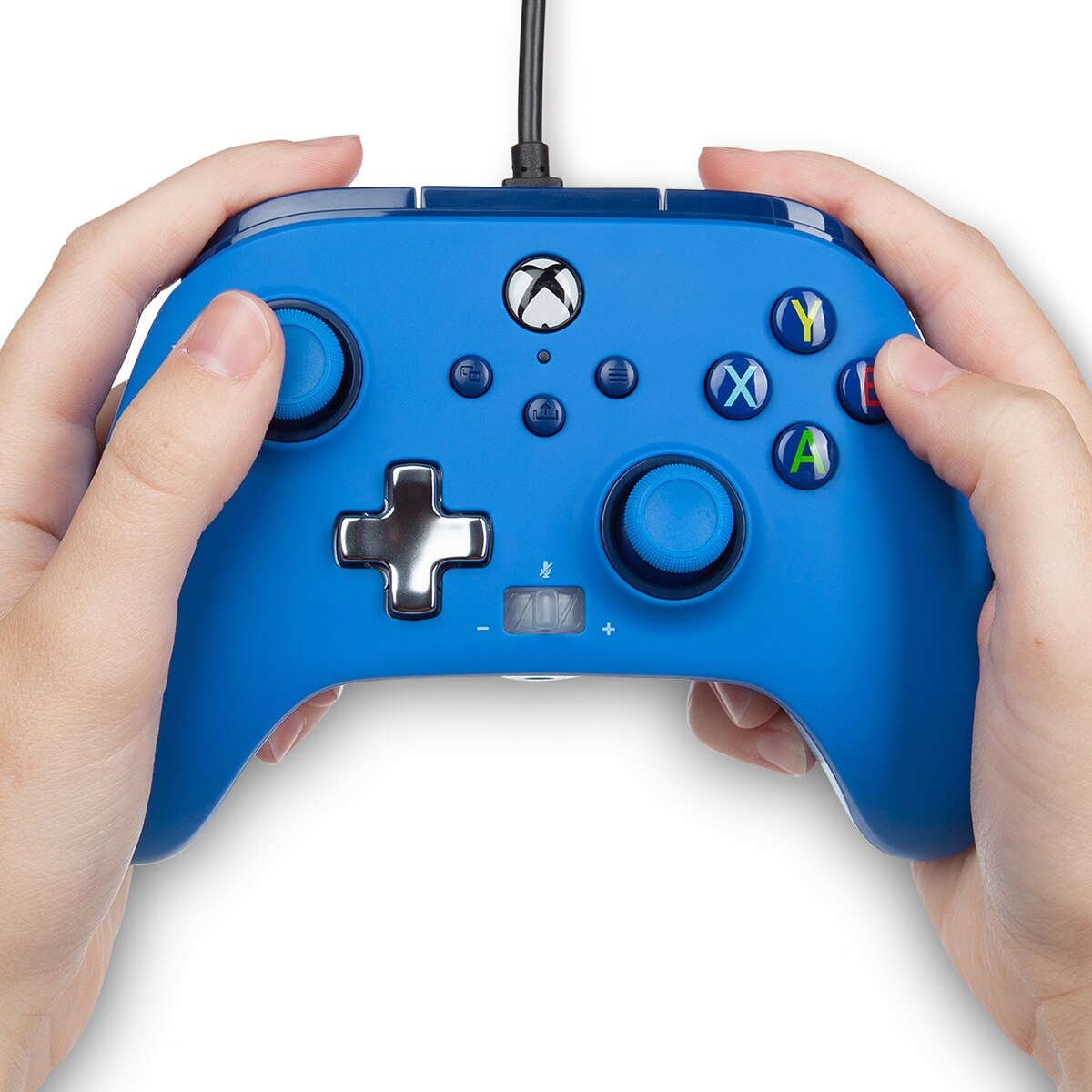 Mando con cable, botones programables y salida de audio de color azul para Xbox series X 9