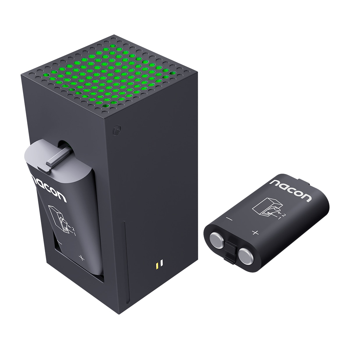Pack cargador y dos baterias externas para mandos con licencia oficial Xbox 2