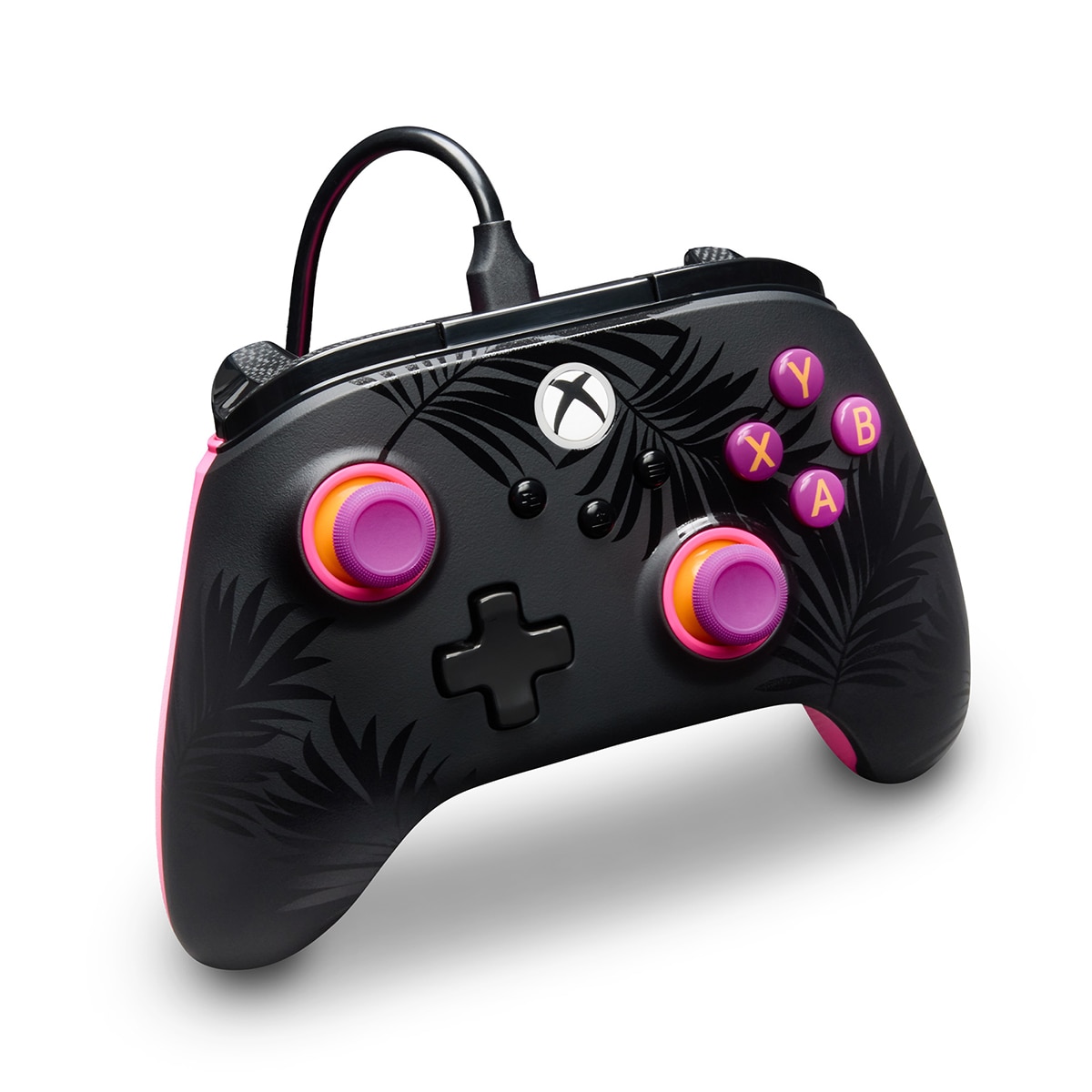 Mando con cable Power A Moonlit Palms para Xbox Negro-2