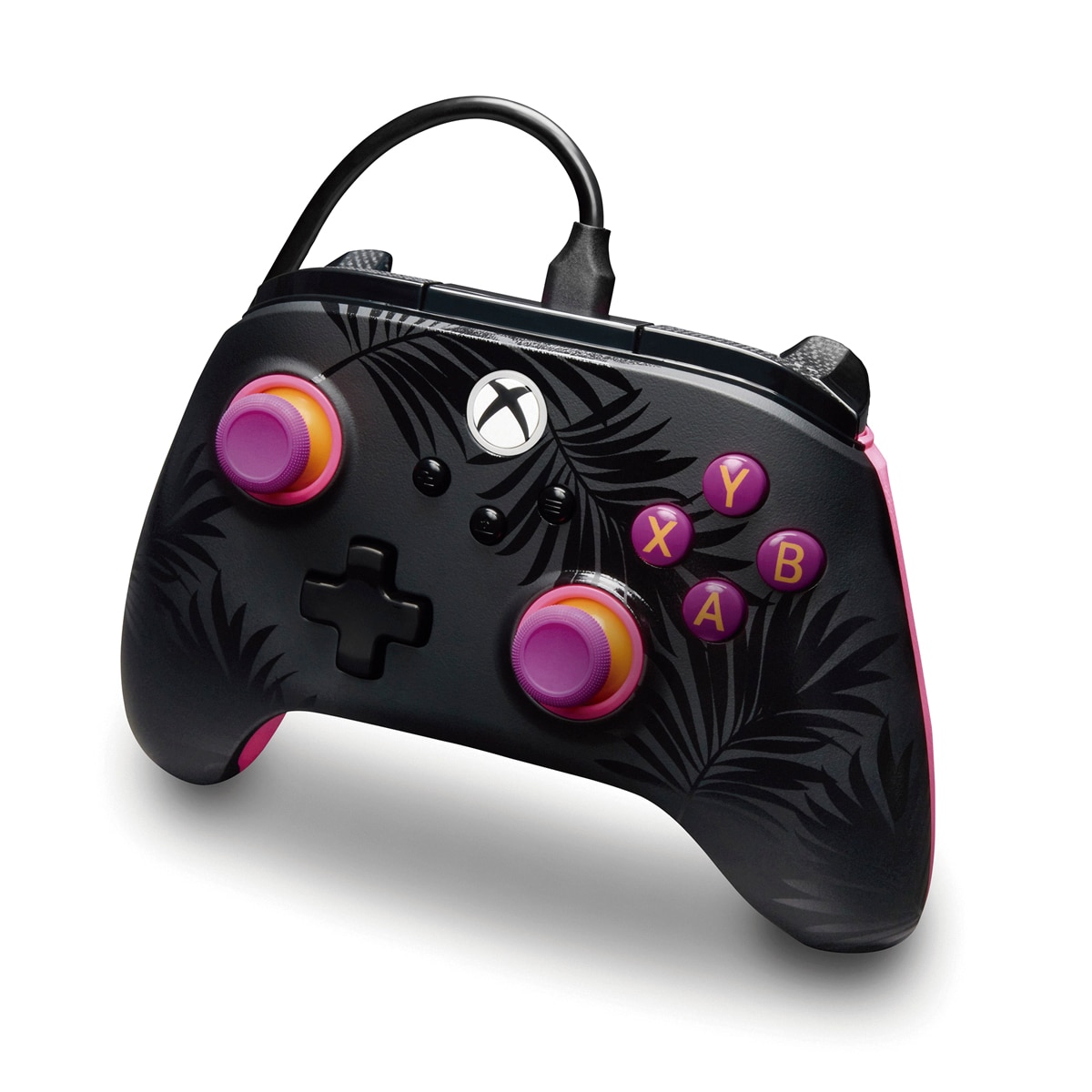 Mando con cable Power A Moonlit Palms para Xbox Negro-4