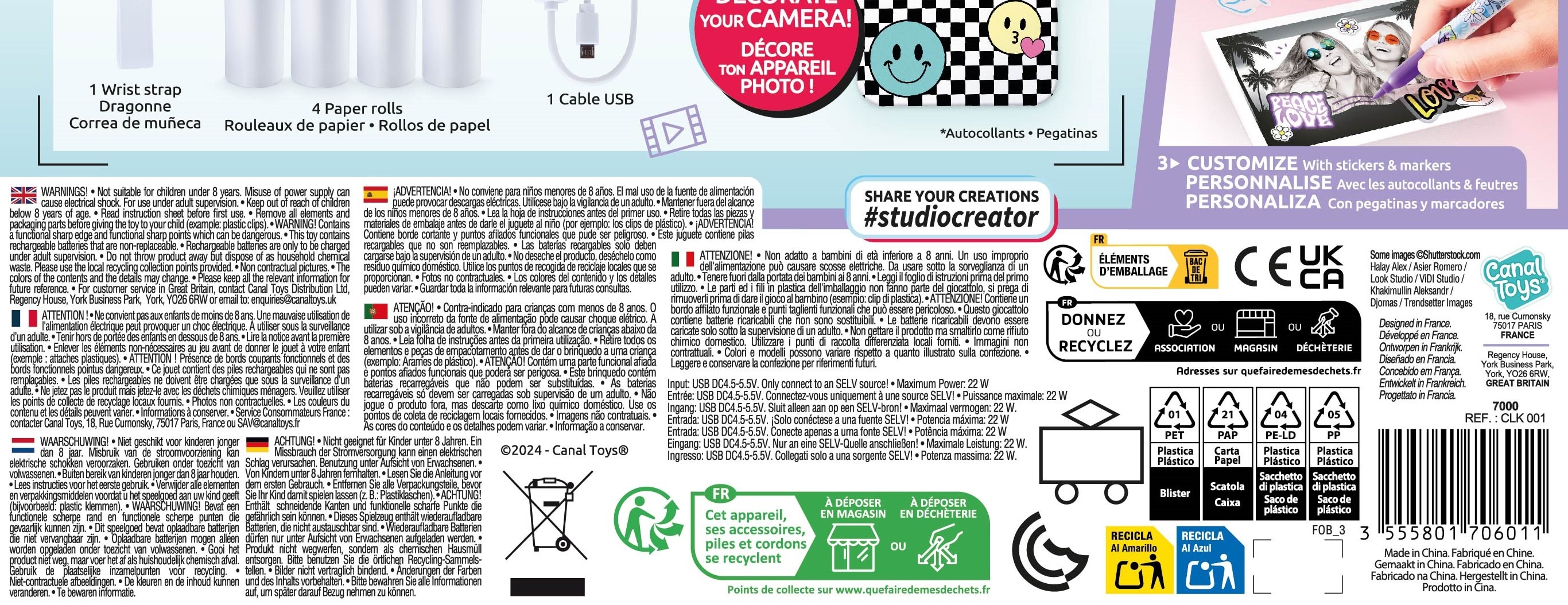 Cámara Instant photo creator modelos surtidos 24