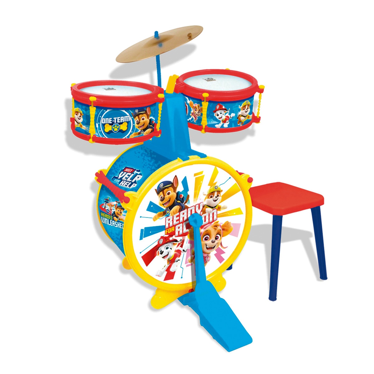 Bateria sencilla con banqueta Patrulla Canina 1
