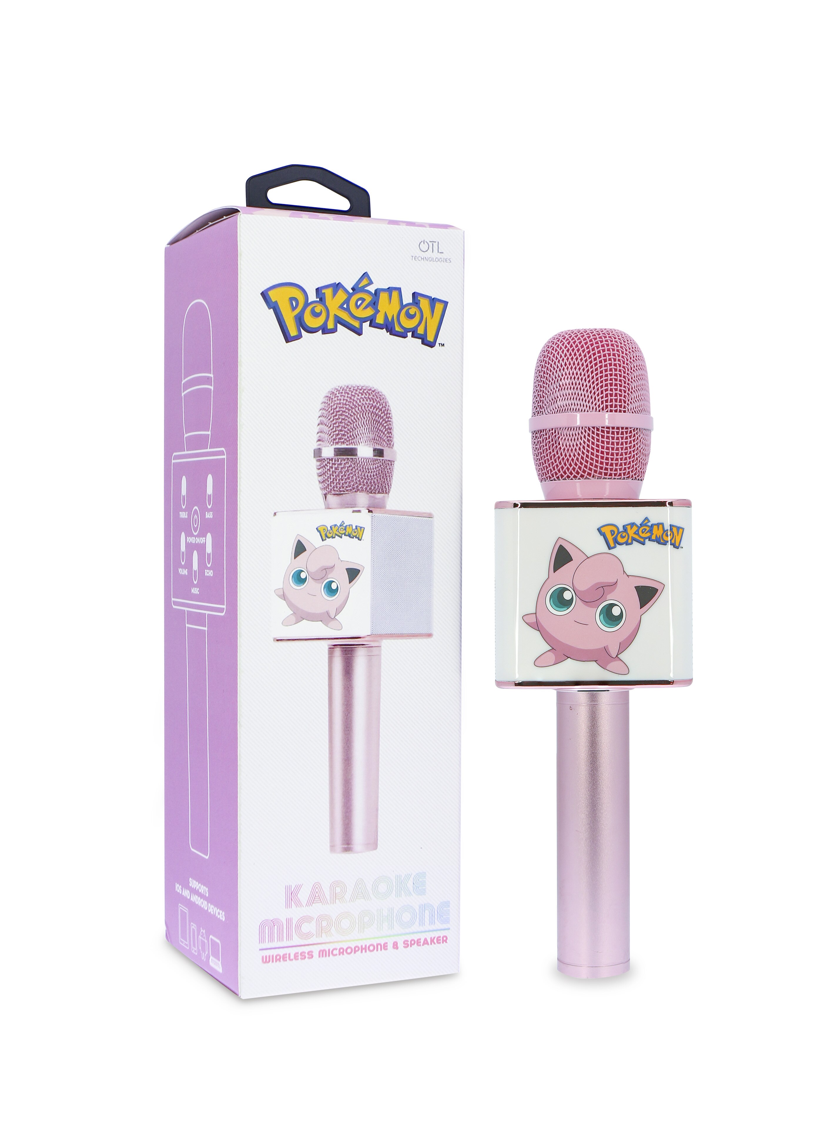 Micrófono karaoke Pokemon Jiggly Puff inalámbrico con altavoz 4