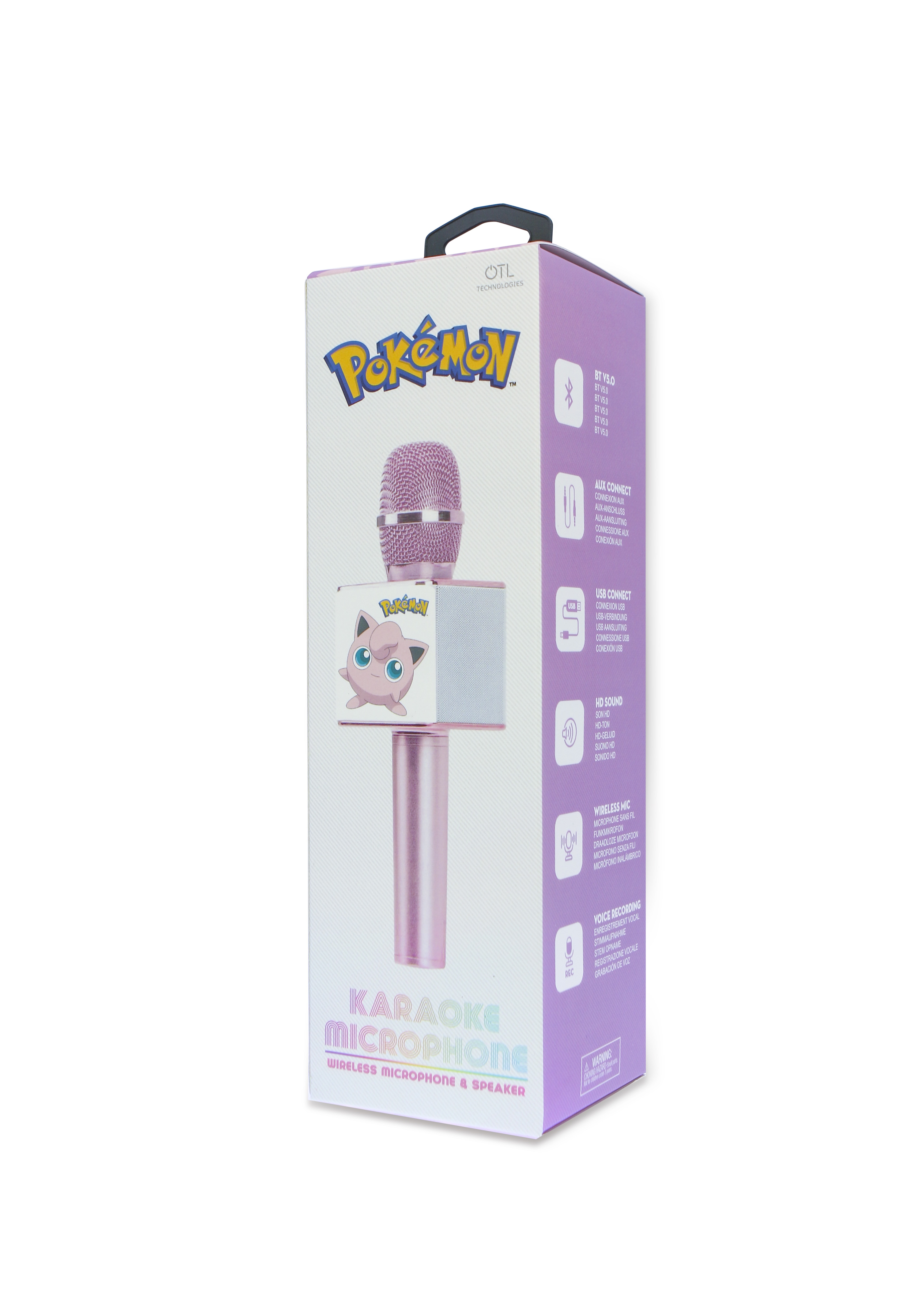 Micrófono karaoke Pokemon Jiggly Puff inalámbrico con altavoz 7