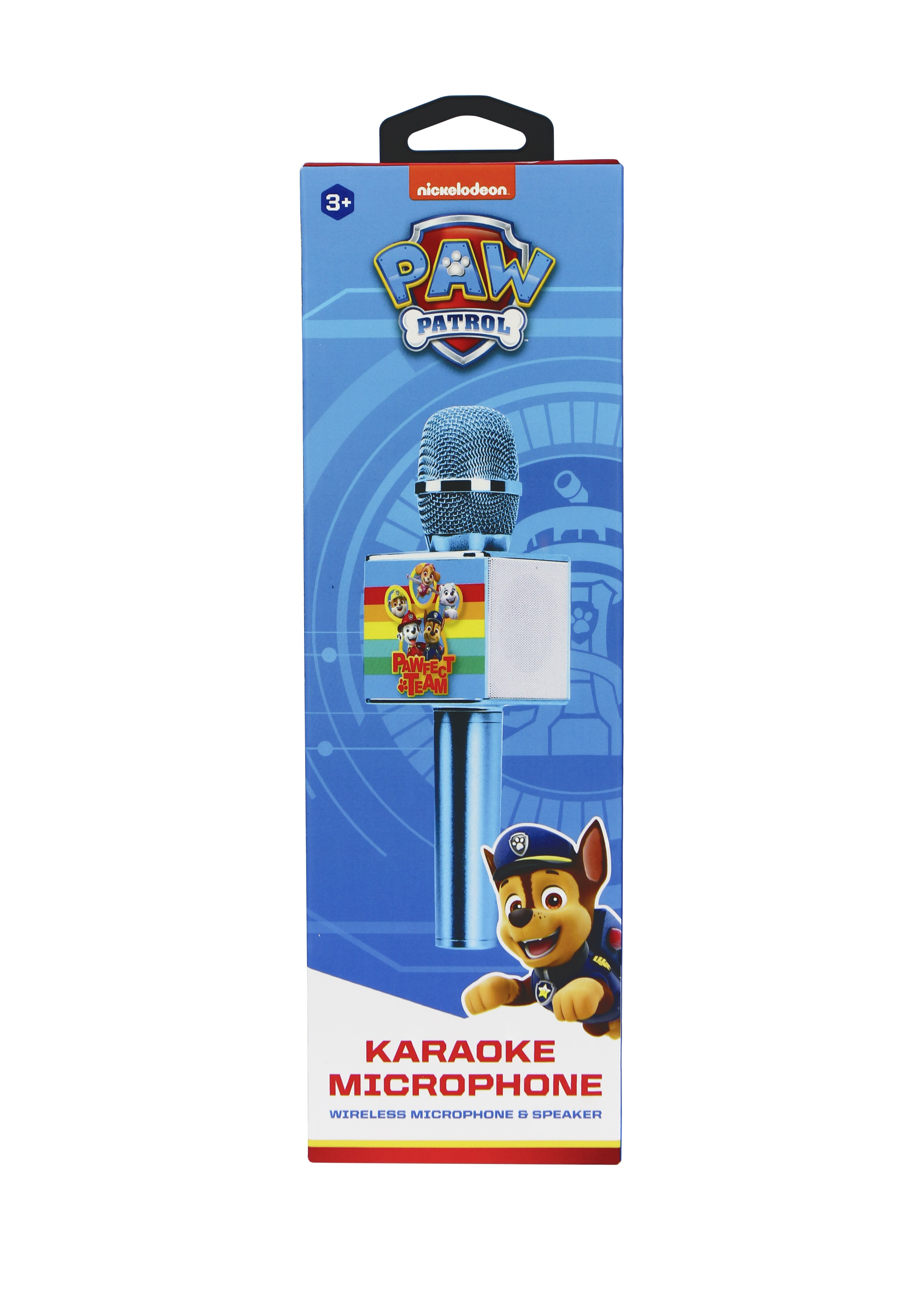 Micrófono karaoke Patrulla Canina azul inalámbrico con altavoz 4