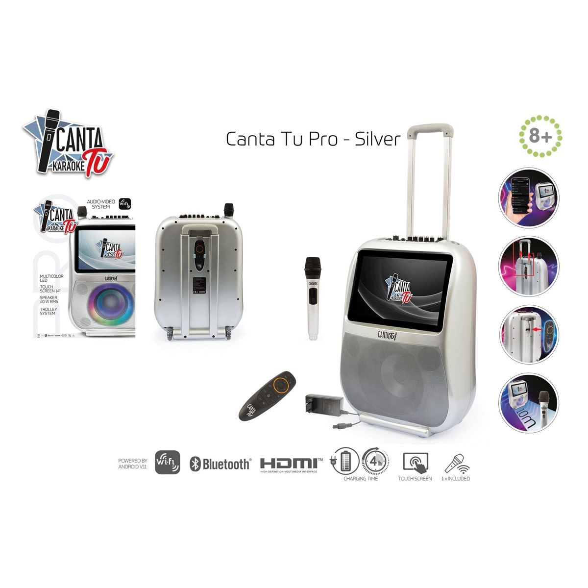 Sistema de audio y vídeo Canta Tu Pro Famosa 8
