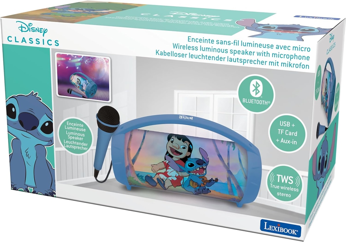 Altavoz bluetooth con micrófono Disney Stitch Lexibook 5