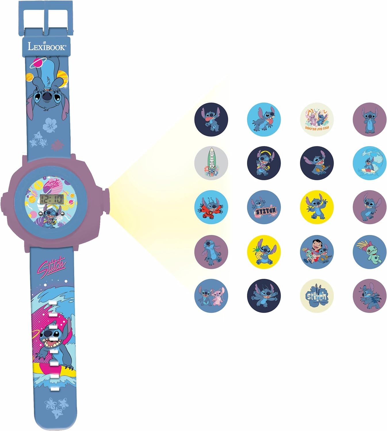 Reloj Proyector Disney Stitch Lexibook 3
