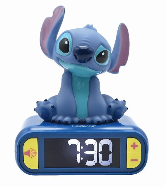 Despertador digital con luz de noche 3D Disney Stitch Lexibook