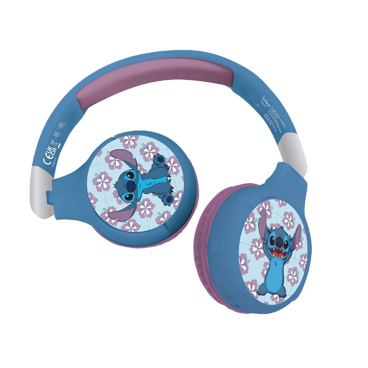 Lexibook - Aurticulares plegables 2 en 1 Disney Stitch Lexibook