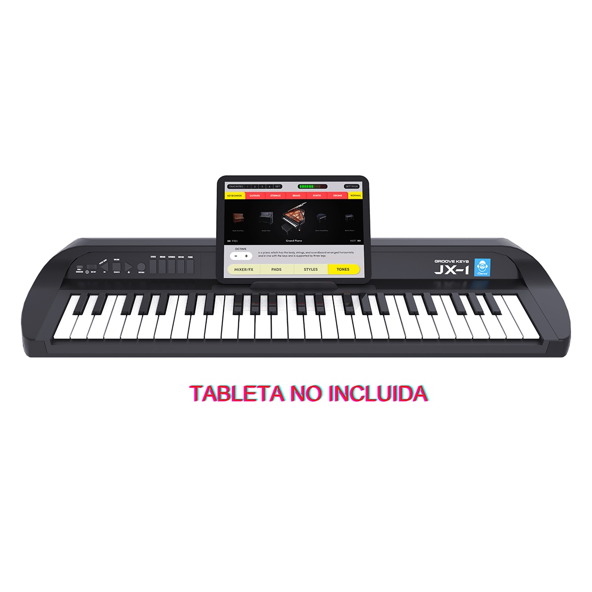 Teclado 49 tecla, bluethoot y conexion a tablets Jx1 Dance 3