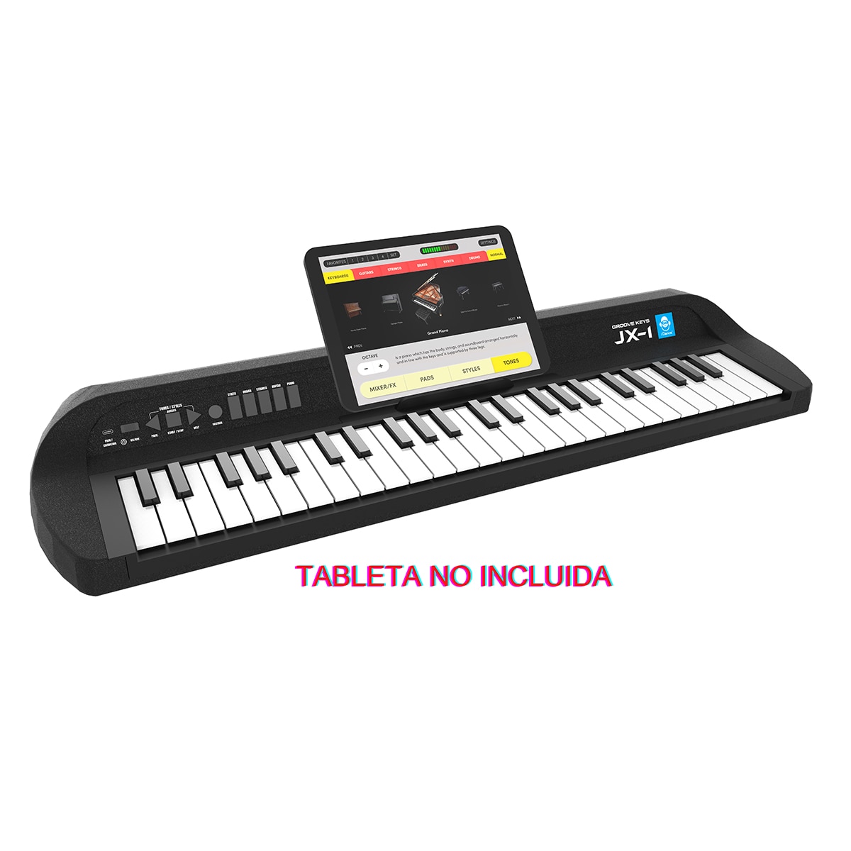 Teclado 49 tecla, bluethoot y conexion a tablets Jx1 Dance 4