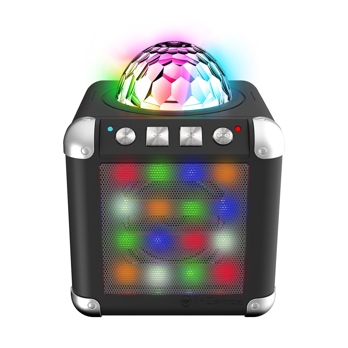 Karaoke con dos micrófonos, amplificador, luces led y disco Ball Cube Sing 300 Dance 3