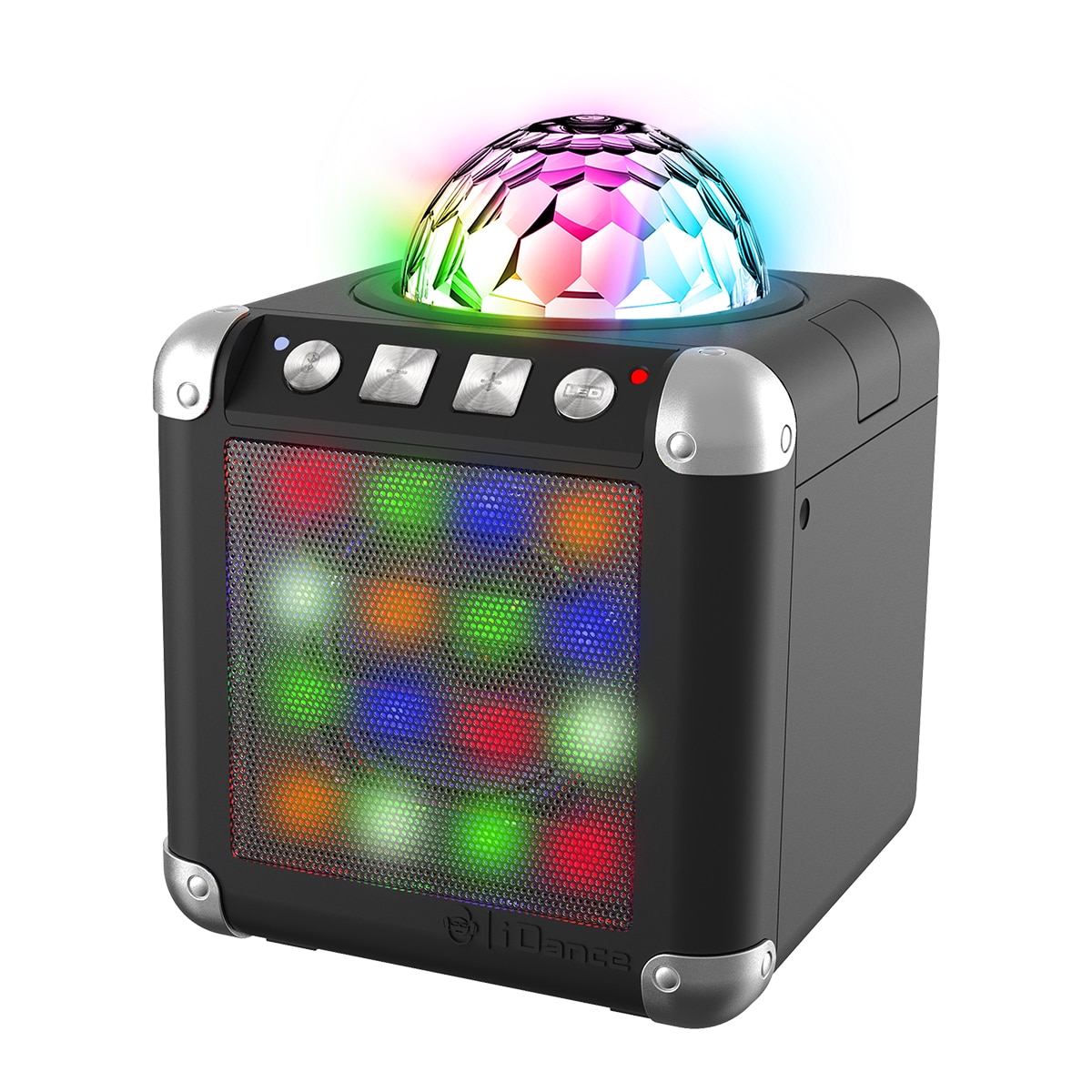 Karaoke con dos micrófonos, amplificador, luces led y disco Ball Cube Sing 300 Dance 4