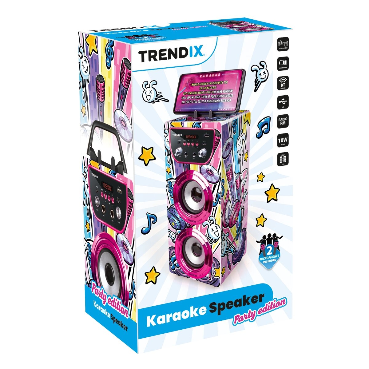 Altavoz Karaoke Trendix dos microfonos, efecto eco. 2