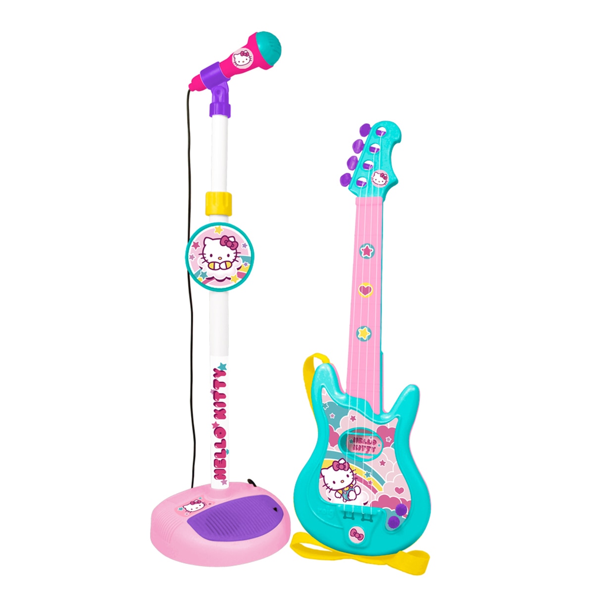 Claudio Reig – Conjunto guitarra y micro rosa.