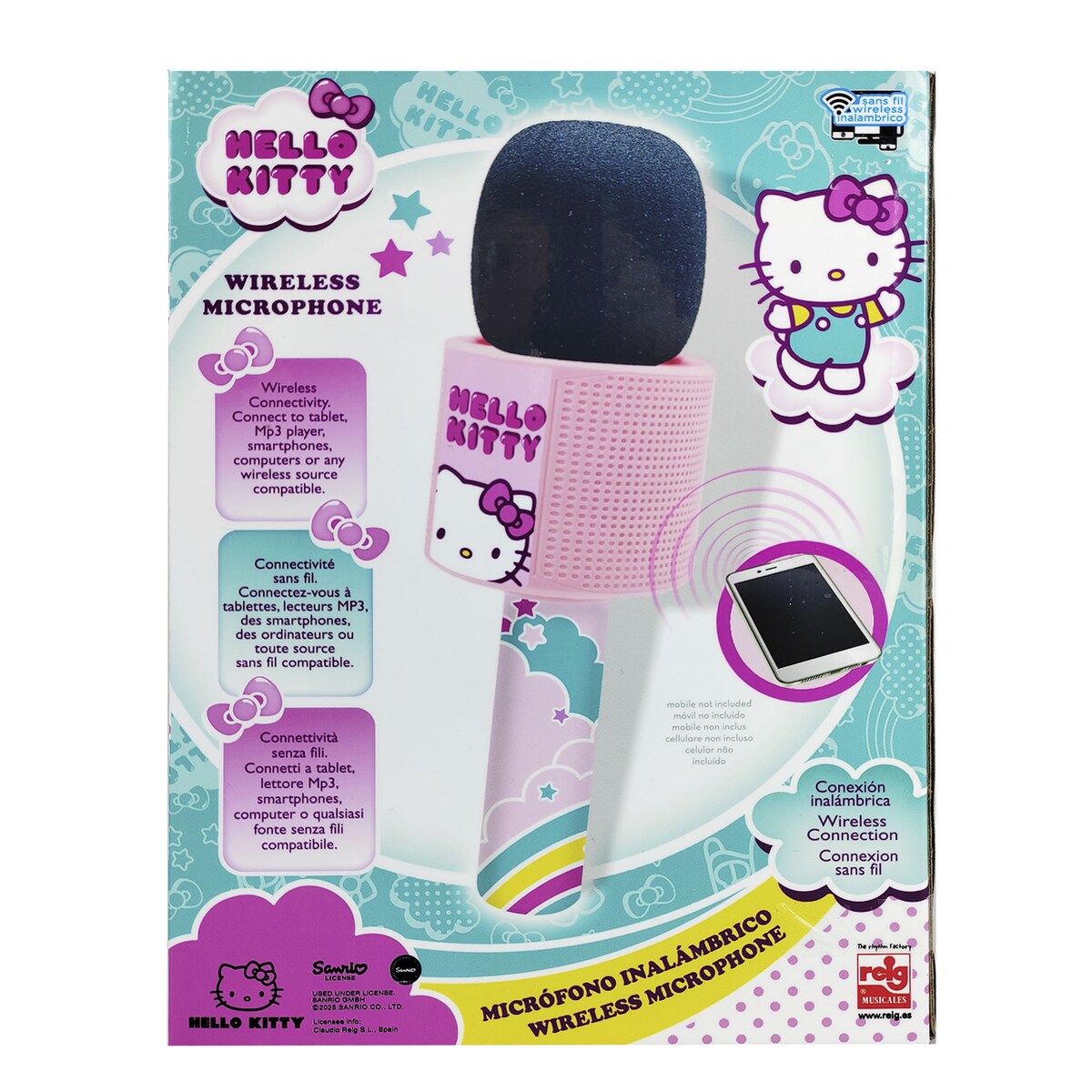 Microfono bluetooth rosa con melodias 5