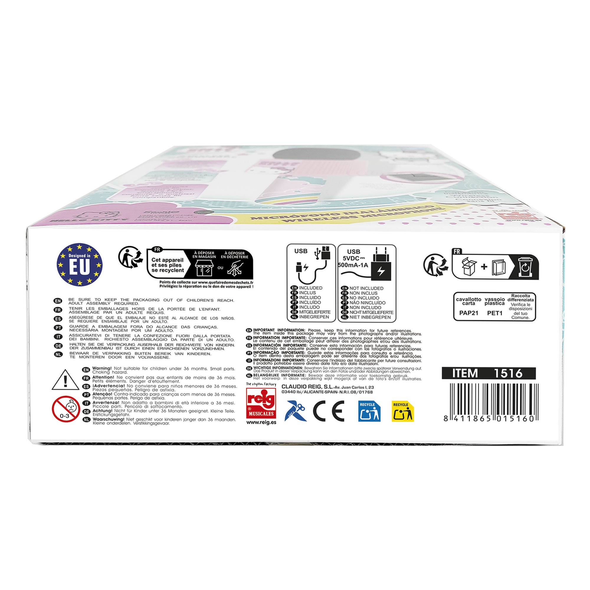 Microfono bluetooth rosa con melodias 6