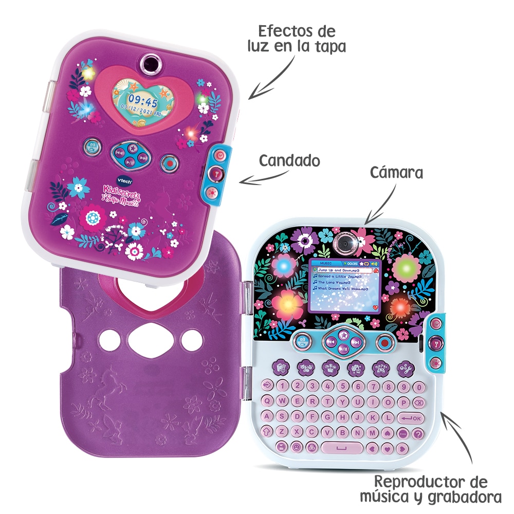 Diario interactivo Kidi Secrets Selfie Music 2.0 con juegos y actividades VTech 7
