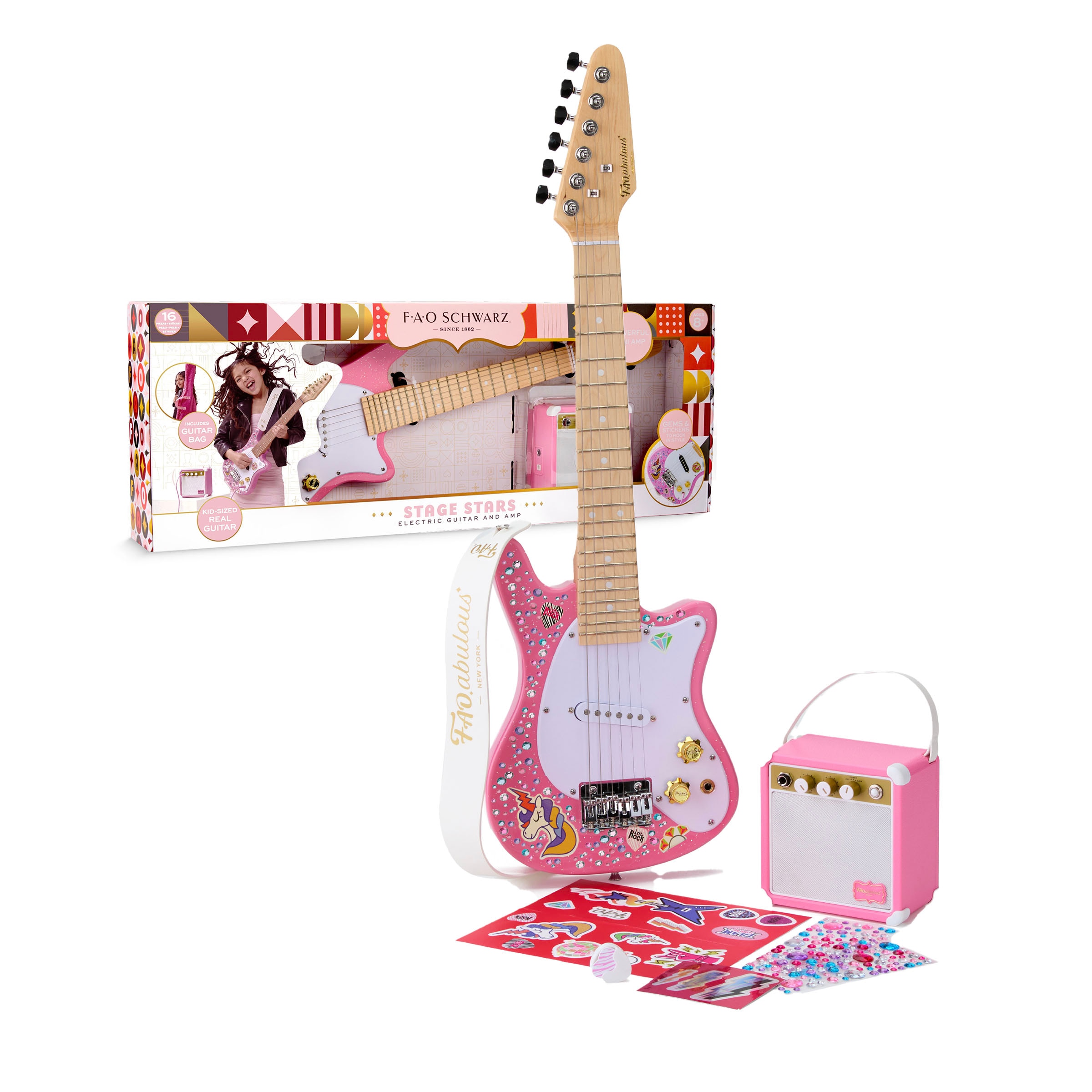 Guitarra eléctrica y amplificador para niños F.A.O. Schwarz 3