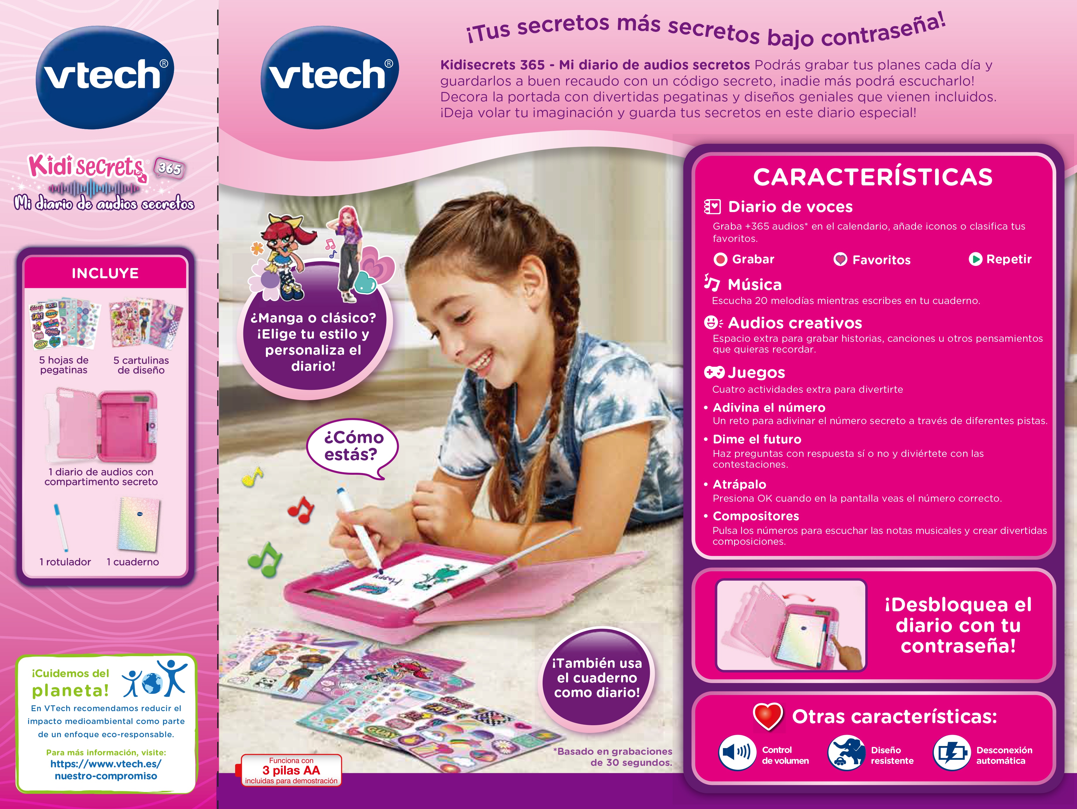 Diario interactivo personalizable Vtech 6